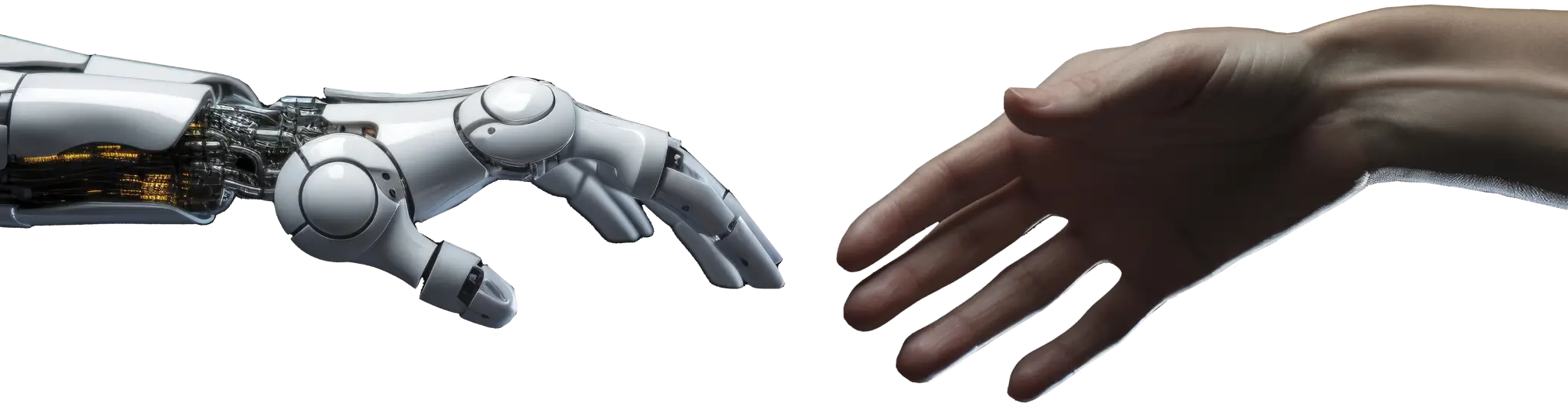 human and robot hands
