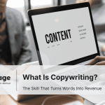 digital marketer doing seo copywriting on her laptop