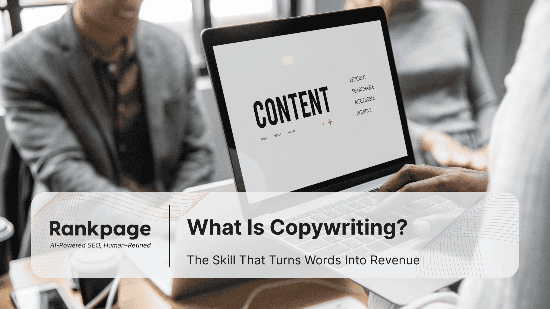 digital marketer doing seo copywriting on her laptop
