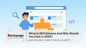 Illustration of person learning how to add schema markup for better Google search results