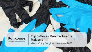 Lot of protection elastic surgical nitrile gloves white, black and blue colors. flat lay close-up view of hygiene and protective gloves manufactured by malaysia manufacturer