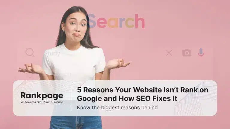 A women confused about why not ranking on Google search