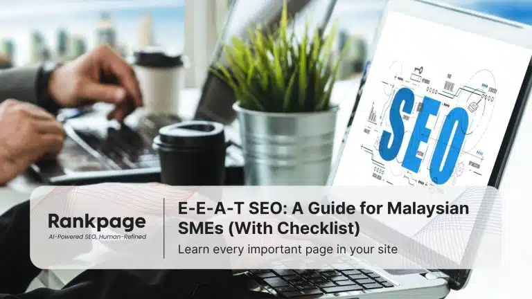 E-E-A-T SEO checklist banner for Malaysian SMEs by Rankpage.