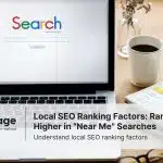 A laptop with Google open, representing local SEO ranking factors on Google