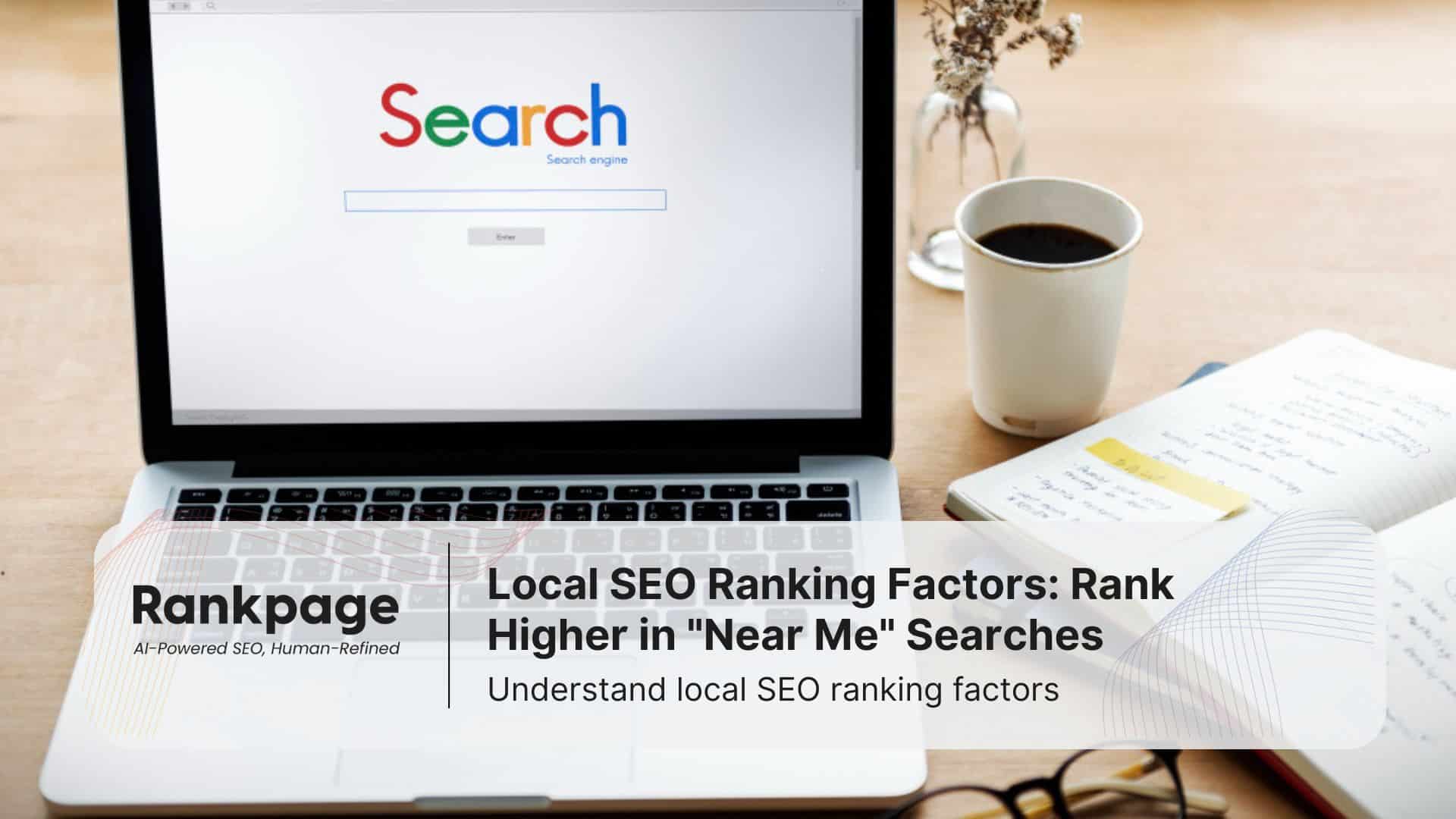 A laptop with Google open, representing local SEO ranking factors on Google