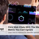 Man analysing website performance metrics on laptop, illustrating Core Web Vitals importance for SEO and web design optimisation.