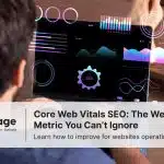 Man analysing website performance metrics on laptop, illustrating Core Web Vitals importance for SEO and web design optimisation.