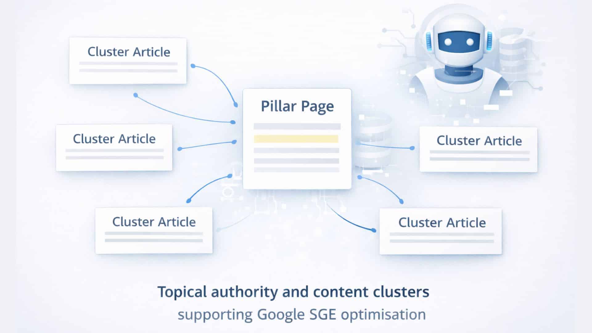 Topical authority and content clusters supporting Google SGE optimisation
