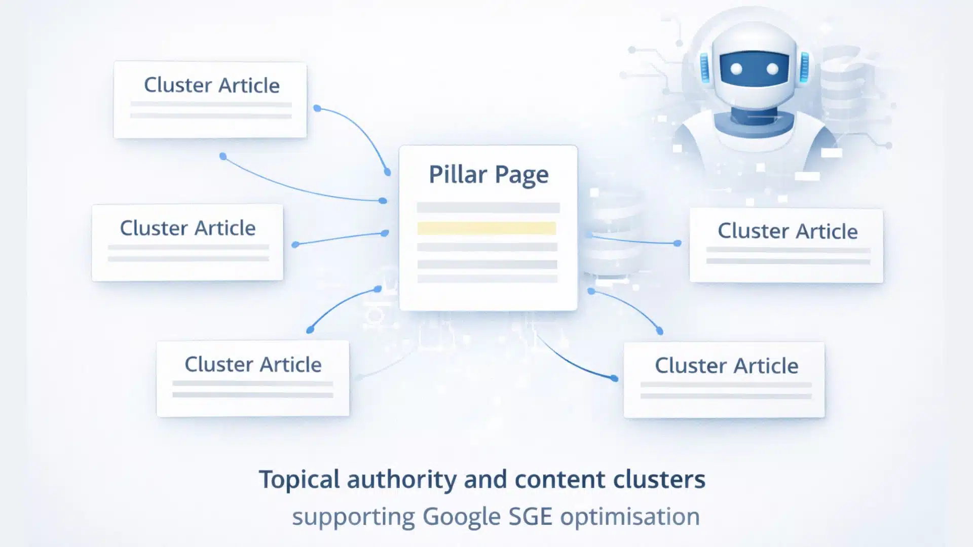 Topical authority and content clusters supporting Google SGE optimisation