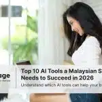 A pretty lady sits using her laptop, working to improve her SME in Malaysia.