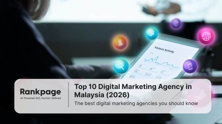 A woman is googling something, searching for the top 10 digital marketing agency in Malaysia