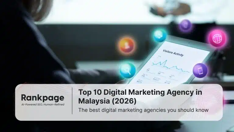 A woman is googling something, searching for the top 10 digital marketing agency in Malaysia