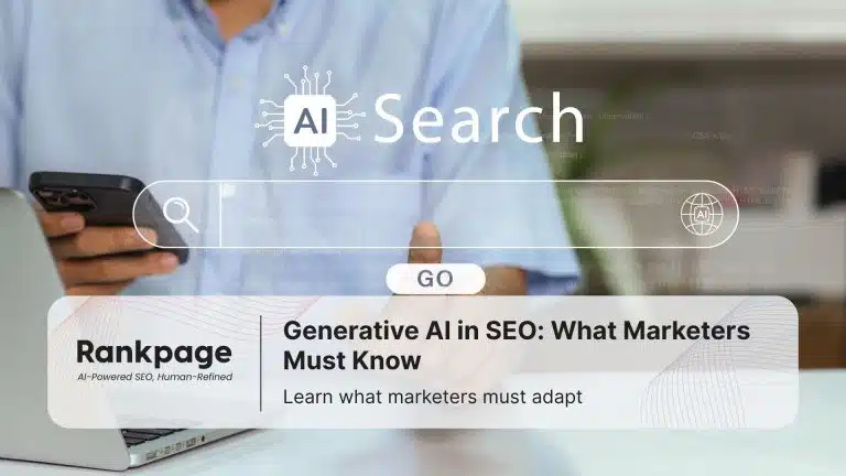 Business man searching online big data digital application generative artificial intelligence help work on the search and summarise it.