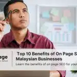 A man stares off into space, thinking of how he's going to handle the on page SEO for a new website.