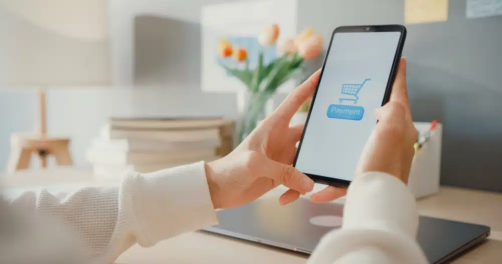 Phone with a payment screen