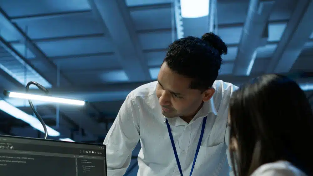 IT expert fixing a pc