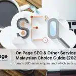 A photo of a laptop with a cloud labeled 'SEO' above it, representing on page SEO as well as other types of SEO services.
