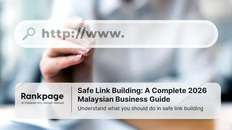 Photo of a search bar, and a person clicking on the link, which symbolizes link building.