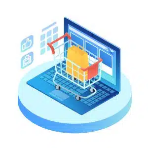 Drawing of a shopping cart