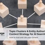 Wooden blocks linking to each other, Topic Clusters & Entity Authority: New Content Strategy for AI Search