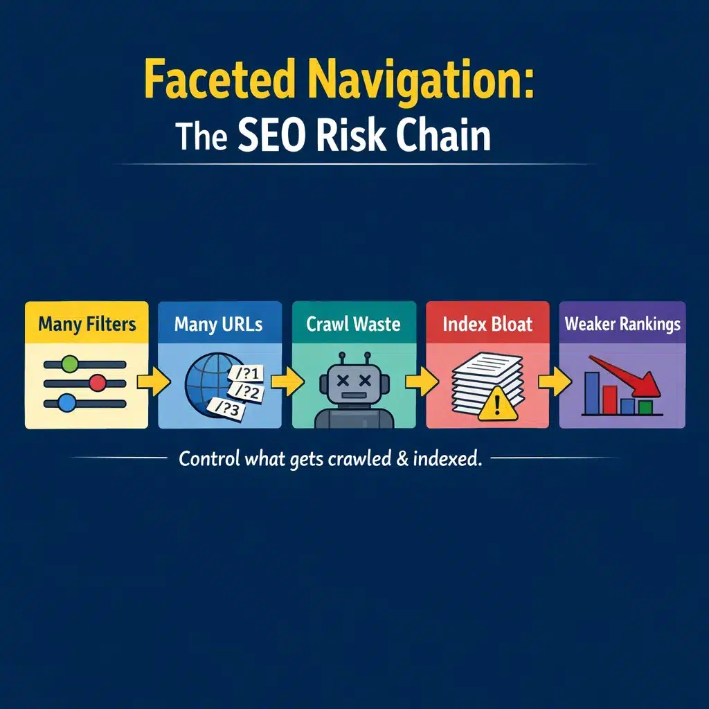 SEO risk chain infographic
