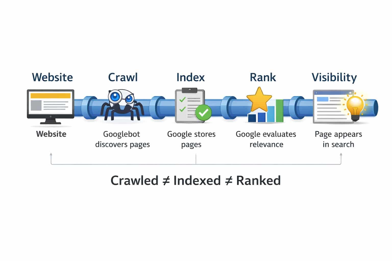 Google crawl pipeline infographic