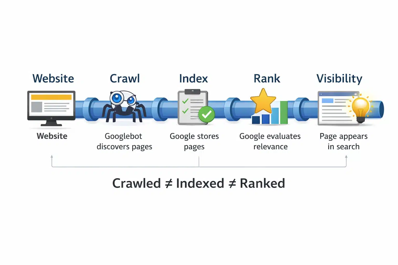 Google crawl pipeline infographic