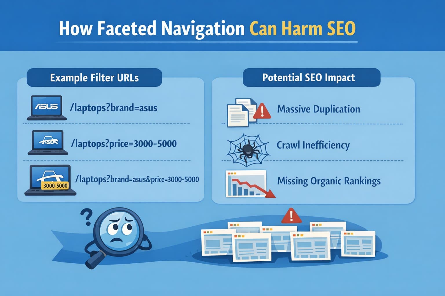Faceted navigation infographic