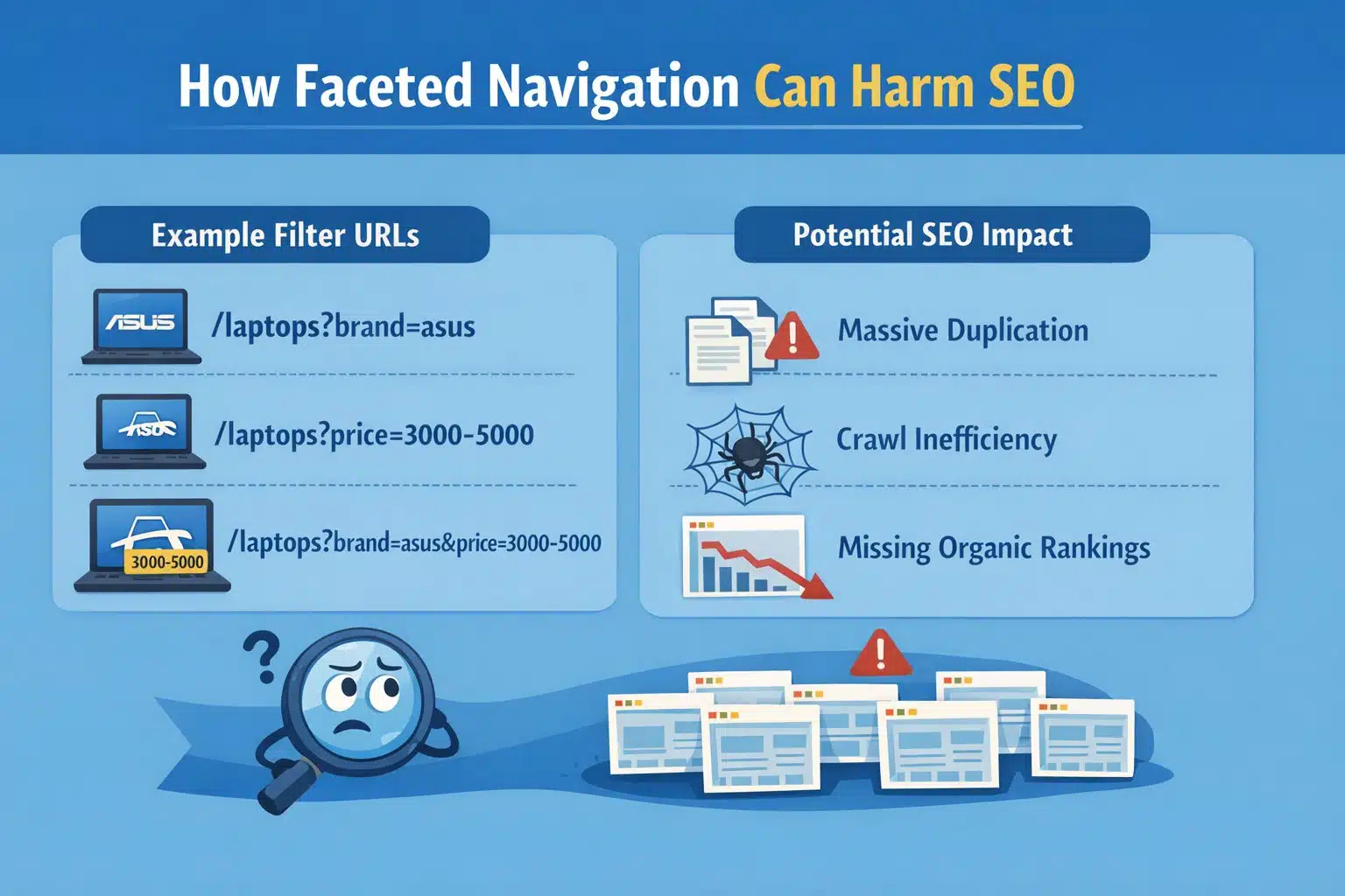 Faceted navigation infographic