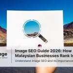 Photo of a person holding up a paper with a magnifying glass drawing on it, symbolizing image SEO.