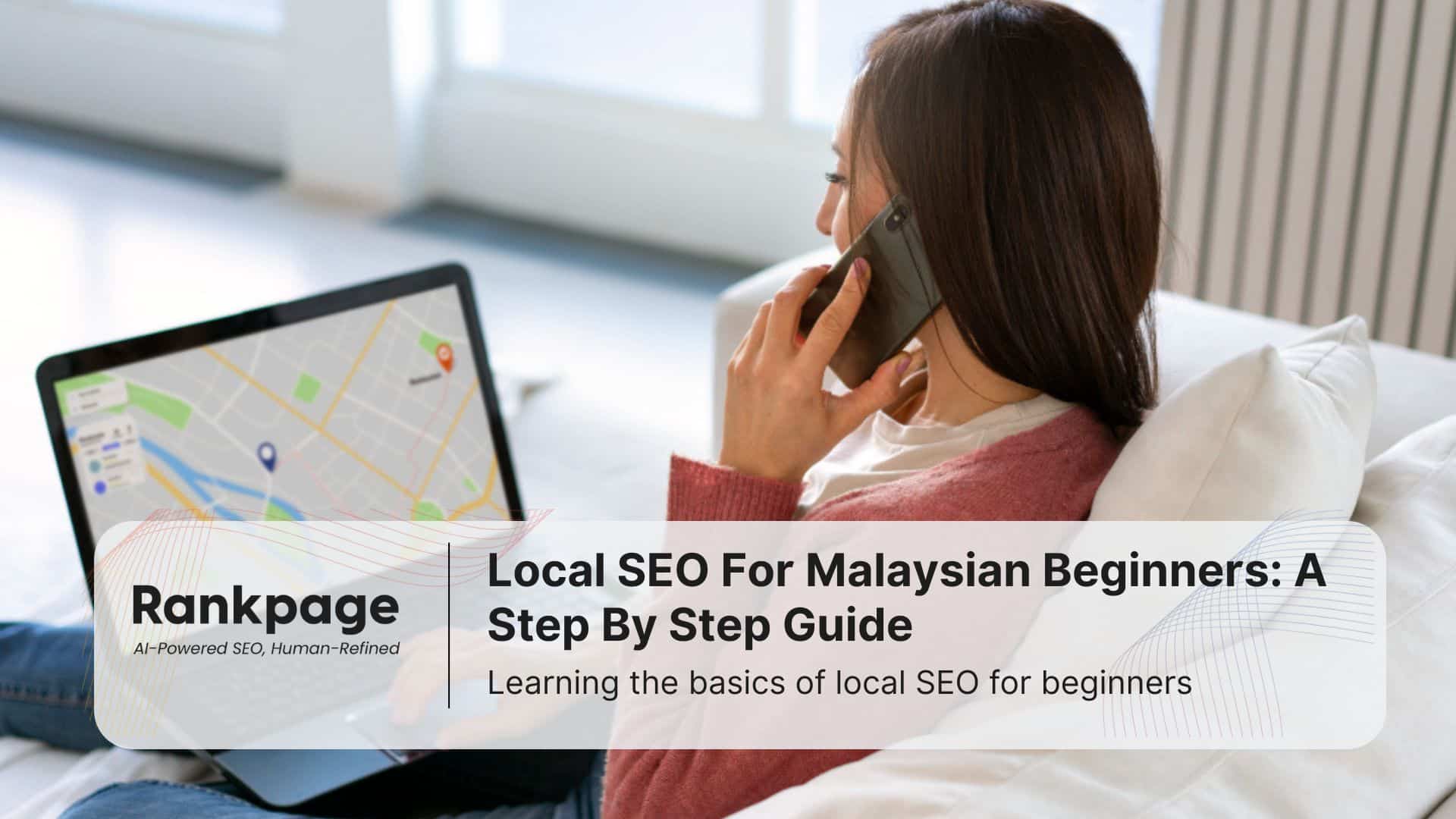 A woman looking at Google Maps on her laptop, symbolizing local SEO