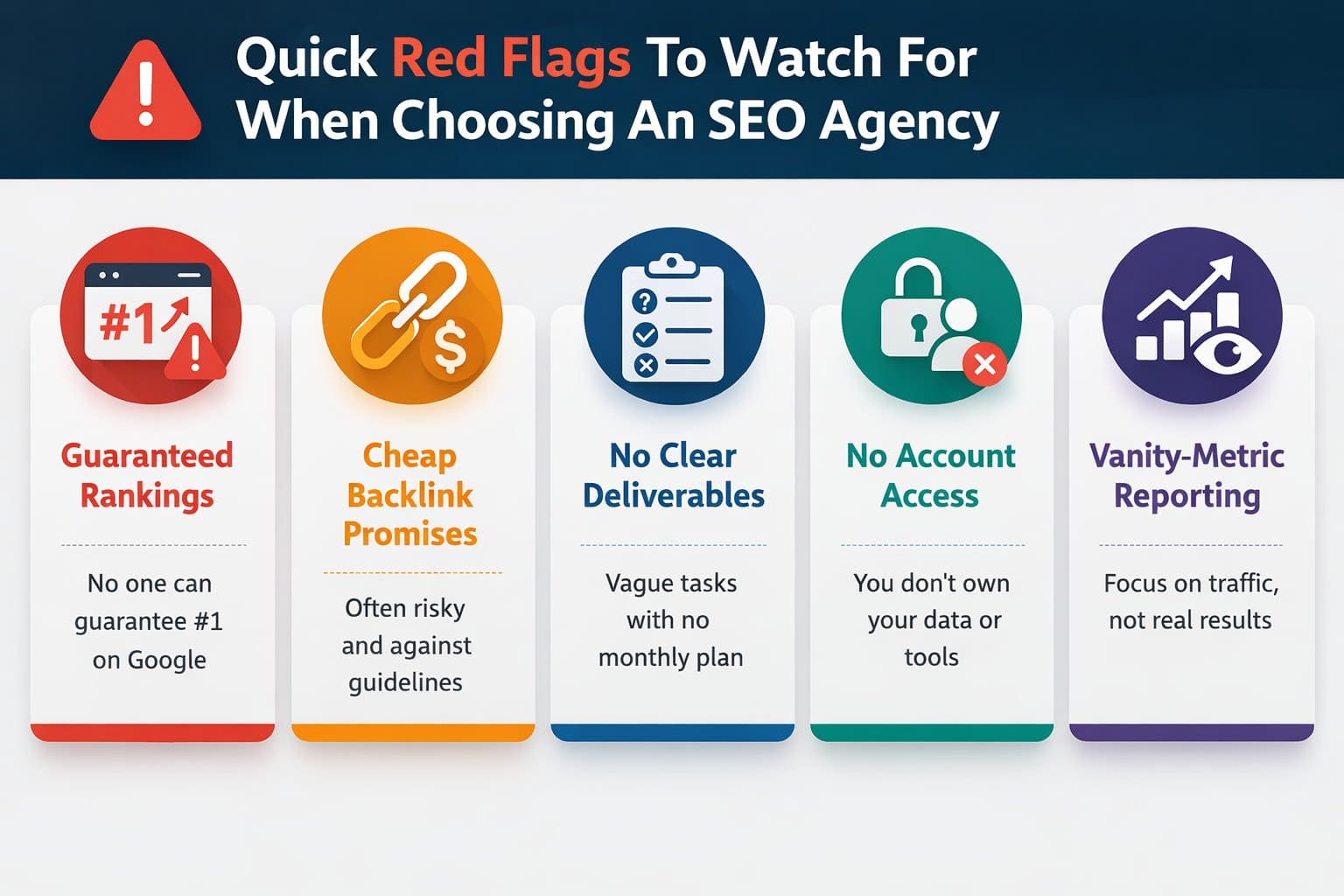 A guide to SEO agency red flags