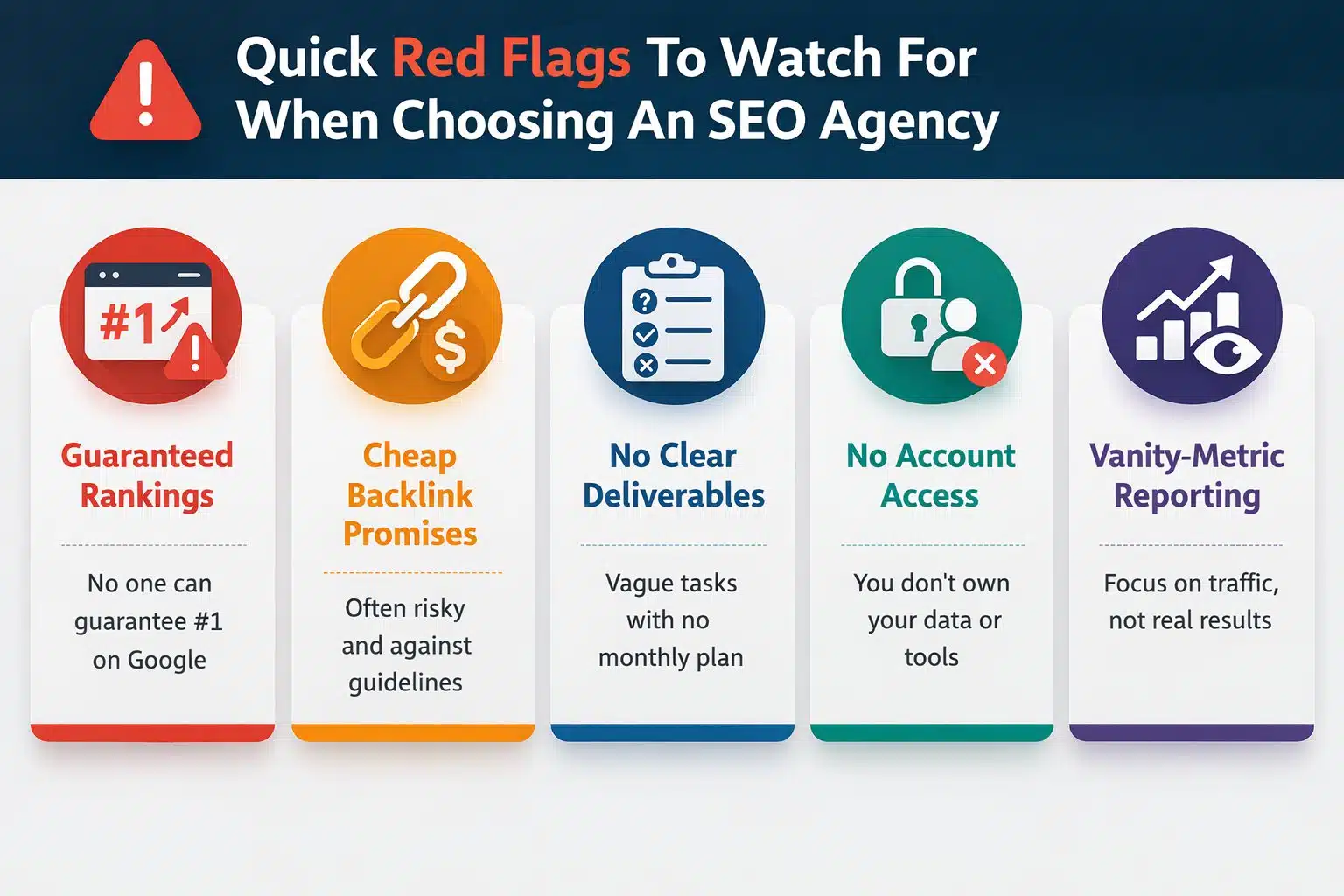 A guide to SEO agency red flags