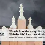 Photo of chesspieces on a set of descending wooden blocks, representing site hierarchy and website SEO