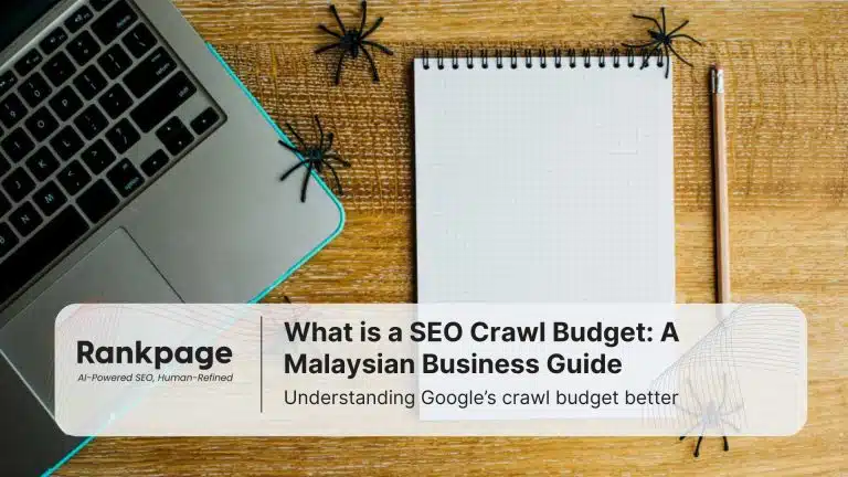 Photo of a laptop and notepad with spiders crawling over them, symbolizing crawl budget