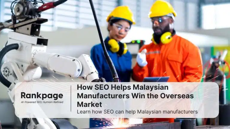 Photo of two factory workers supervising a robotic assembly line, symbolizing SEO manufacturers
