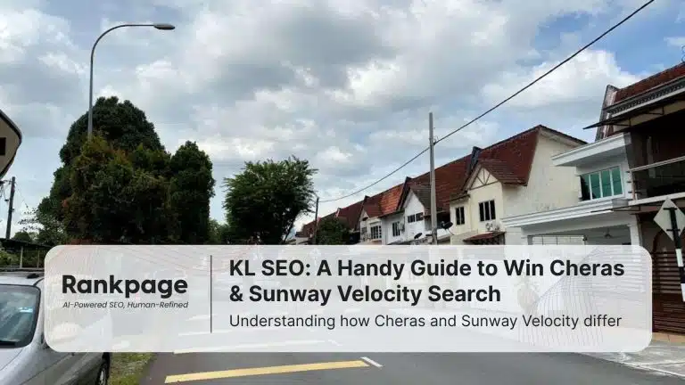 Photo of a housing area in Cheras, representing KL SEO for Cheras and Sunway Velocity