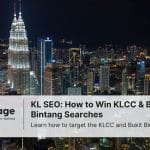Photo of the KLCC area taken at night, representing KL SEO