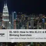 Photo of the KLCC area taken at night, representing KL SEO