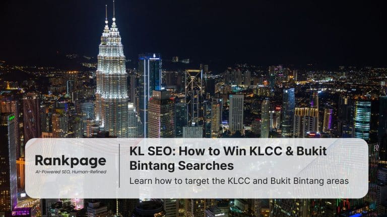 Photo of the KLCC area taken at night, representing KL SEO