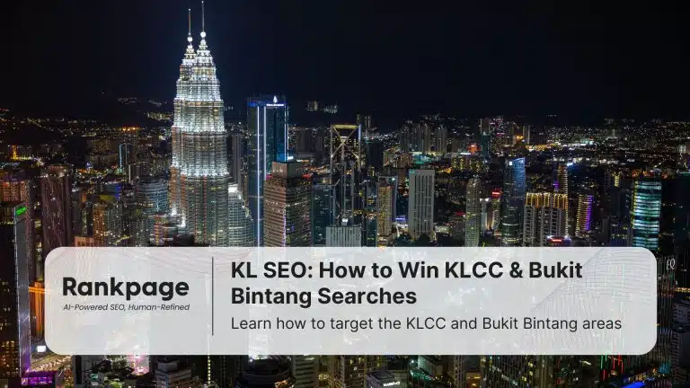 Photo of the KLCC area taken at night, representing KL SEO