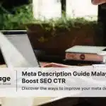 Photo of a person typing out a meta description