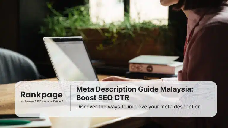Photo of a person typing out a meta description