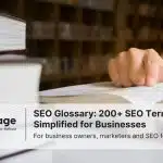 man reading a seo glossary book