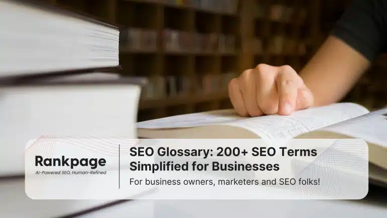 man reading a seo glossary book