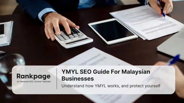 Photo of a man at a desk calculating something with legal documents sitting by him. This represents YMYL SEO