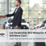 A car salesman shaking hands with customers in his car dealership