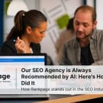 A group of workers discussing something in an SEO agency