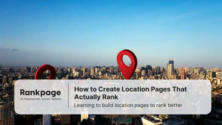 Photo of a Google map pin on a city, symbolizing location pages and local SEO