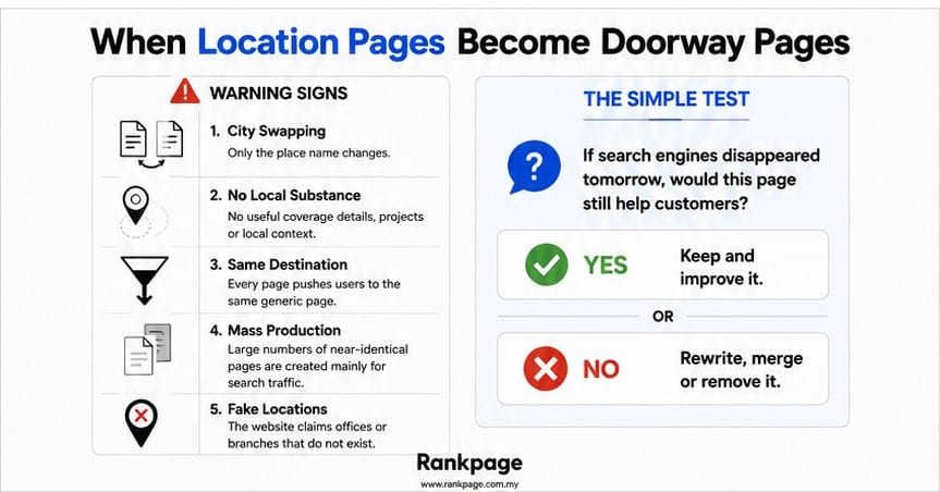 Location vs doorway pages infographic